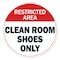 Signmission Clean Room Shoes Only 16in Non-Slip Floor Marker, 16" x 16", FD-2-C-16-99959 FD-2-C-16-99959 - alternate 1